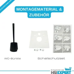 TECE Vorwandelement WC Drückerplatte weiß inkl. Zubehör Set
