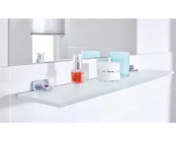 tesa Glasablage ELEGAANT 60 cm chrom/weiß