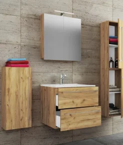 5-tlg. Waschplatz Waschtisch Badinos Schublade SC
