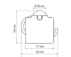 Toilettenpapierhalter mit Deckel Lenz VIDA chrom