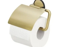 Toilettenpapierhalter TIGER Tune mit Deckel Messing