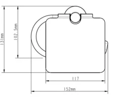 Toilettenpapierhalter Lenz Pisa mit Deckel chrom
