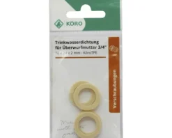 TPE-Ring 16 x 24 x 2 mm 70 Sh.A für Überwurfmutter 3/4“