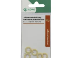 TPE-Ring 9 x 14 x 1,5 mm 70 Sh.A für Überwurfmutter 3/8“