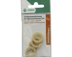 TPE-Ring 15 x 24 x 3 mm 70 Sh.A für Überwurfmutter 3/4“