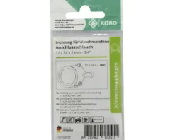 TPE-Ring 12 x 24 x 2 mm 3/4" 70 Sh.A für Waschmaschinenschlauch