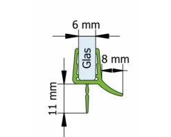 Universaldichtprofil Schulte D2970 für Runddusche 6 mm