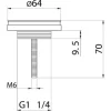 Universal Siebventil 1 1/4" chrom