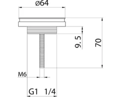 Universal Siebventil 1 1/4" matt gold