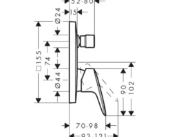 Unterputz Wannenmischer hansgrohe Logis 71405000
