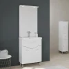 Unterschrank, Keramikwaschtisch, Spiegel, LED – Beleuchtung, Hängeschrank, bodenstehend | Easy