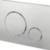veporit Betätigungsplatte ROUND Platte chrom matt / Taster chrom matt mit Anti-Fingerprint und Antibakteriell
