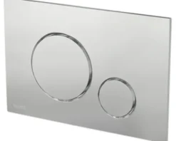 veporit Betätigungsplatte ROUND Platte chrom matt / Taster chrom matt mit Anti-Fingerprint und Antibakteriell