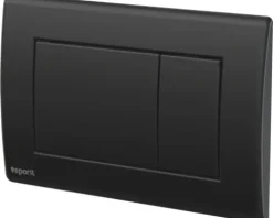 veporit Betätigungsplatte CLASSIC Platte schwarz matt / Taster schwarz matt mit Anti-Fingerprint und Antibakteriell