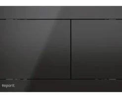veporit Betätigungsplatte TWIN Platte schwarz matt / Taster schwarz matt mit Anti-Fingerprint und Antibakteriell