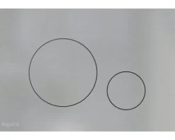 veporit Betätigungsplatte ROUND Platte aluminium gebürstet / Taster aluminium gebürstet