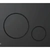 veporit Betätigungsplatte ROUND schwarz matt mit Kippmechanismus für Einwurfschacht, Anti-Fingerprint und Antibakteriell