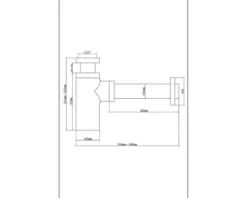 veporit. Design-Flaschensiphon chrom 1 1/4
