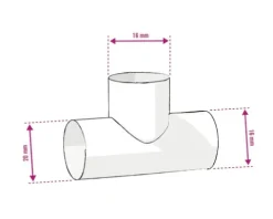 veporit. Pressfitting T-Stück Connect TH und U-Kontur 20 x 16 x 16 mm für Verbundrohr
