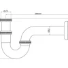 veporit. Röhrensiphon für Waschtisch 1 1/4 x 32 mm chrom glänzend
