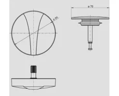 veporit Bedieneinheit Farbset BASE für Badewanne 1 1/2" chrom