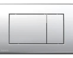 veporit Betätigungsplatte CLASSIC Platte chrom matt / Taster chrom matt mit Anti-Fingerprint und Antibakteriell