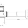 veporit. Flaschensiphon 1 1/4" Messing verchromt