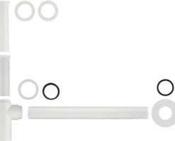 veporit. Tassensiphon für Waschtisch 1 1/4 Zoll x 32 mm Kunststoff weiß glänzend