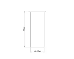 veporit. Tauchrohr für Siphon 1 1/4"x 300mmx32mm chrom