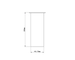 veporit Tauchrohr für Waschtisch 1 1/4" 32 mm x 250 mm chrom