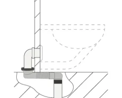 veporit. WC-Etagenbogen grau