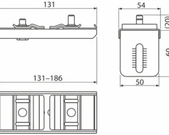 Verankerung doppelt 186 AS-P013-0800