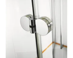 Verkürzte Seitenwand Elana Komfort 90 x 90 cm Profilfarbe silber Klarglas