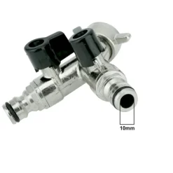 V-3GY. Verteiler 3 x1/2 Stutzen für Kupplung mit 2 Absperrhähnen