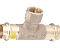 Viega Profipress G Pressfitting T-Stück 2617.2 15 mm x 1/2" IG für Gas 352 707