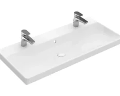 Villeroy & Boch Doppelwaschtisch Avento 100 cm weiß mit Beschichtung 4156A4R1