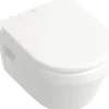 Villeroy & Boch Wand-WC Set Architectura Tiefspüler offener Spülrand weiß glänzend mit WC-Sitz 5684HR01