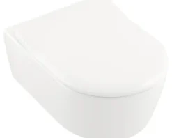 Villeroy & Boch Wand-WC Set Avento Tiefspüler offener Spülrand weiß glänzend mit WC-Sitz 5656RS01