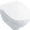 Villeroy & Boch Wand-WC Set O.novo Tiefspüler offener Spülrand weiß glänzend mit WC-Sitz 5660HR01