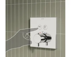VitrA Unterputz Thermostat Dusche ROOT SQUARE AQUACONTROL chrom ohne Unterputzgrundkörper A42746