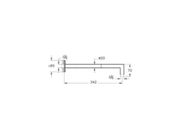VitrA Wandarm Suit 1/2 Zoll chrom glänzend A45753