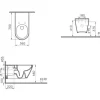 VitrA Wand-WC Set Integra Tiefspüler ohne Spülrand erhöht lang weiß glänzend VitrA Hygiene mit WC-Sitz 7098B003-6356