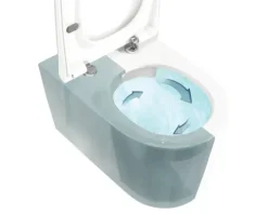 VitrA Wand-WC Set Nest Tiefspüler QuantumFlush ohne Spülrand weiß glänzend mit Beschichtung VitrA Hygiene + VitrA Clean mit WC-Sitz 7870B403-6361