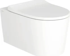 VitrA Wand-WC Set Nest Tiefspüler QuantumFlush ohne Spülrand weiß glänzend mit Beschichtung VitrA Hygiene + VitrA Clean mit WC-Sitz 7870B403-6361