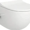 VitrA Dusch-WC Set Sento Tiefspüler spülrandlos mit Hygienedusche weiß glänzend VitrA Hygiene antibakteriell mit WC-Sitz 7748B003-6223