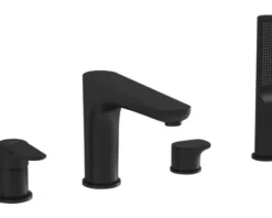 VitrA Wannenrandarmatur ROOT ROUND schwarz matt A4274336EXP