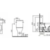 VitrA WC-Kombination S50 Tiefspüler mit Spülrand erhöht weiß glänzend HygieneGlaze mit WC-Sitz 9796B003-7200