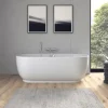 Vorwandbadewanne DURAVIT Luv 85 x 180 cm mit nahtloser Verkleidung und Fußgestell weiß matt 700433000000000