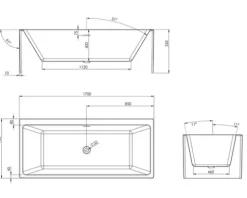 Vorwand Badewannen Set OTTOFOND Seaport 170 x 75 cm weiß 703963