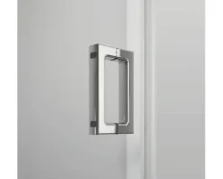 Walk In Drehfalttür Breuer Panorama 140 cm Anschlag links Klarglas Profilfarbe silber